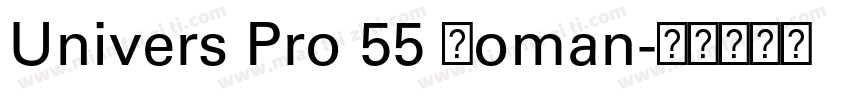 Univers Pro 55 Roman字体转换